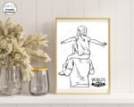 Dad and Daughter Wall Art Print
