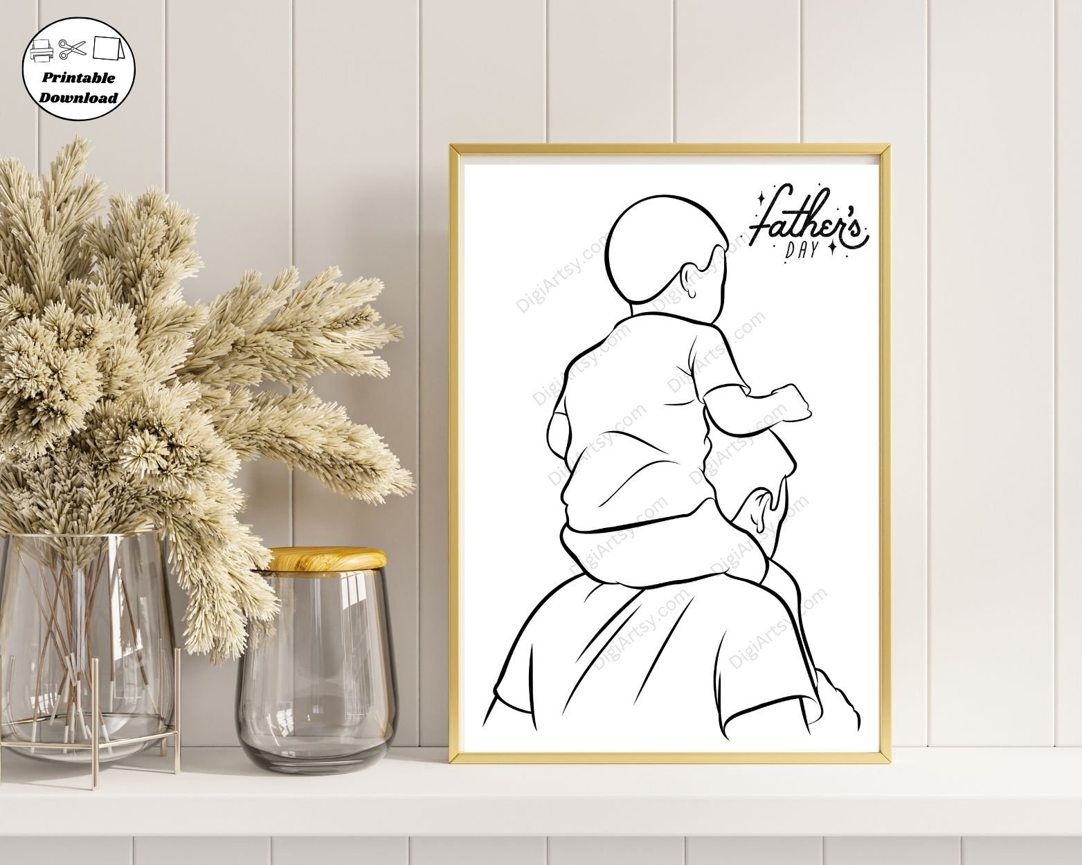 Father and Child Wall Art