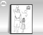 Father and Children Wall Art Print