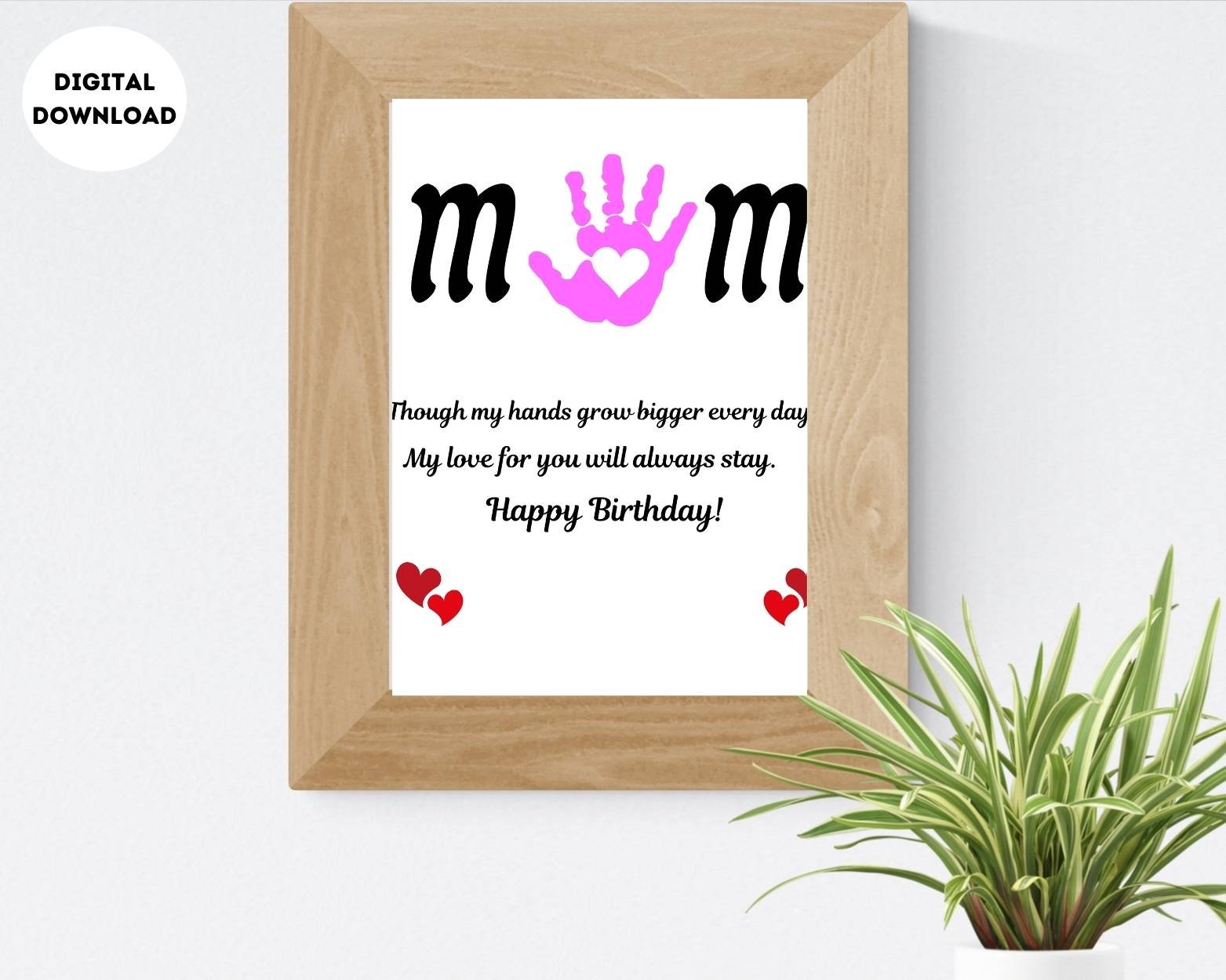 Mum's Birthday Handprint Gift for Kids