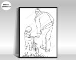 Father and Son Print Wall Decor