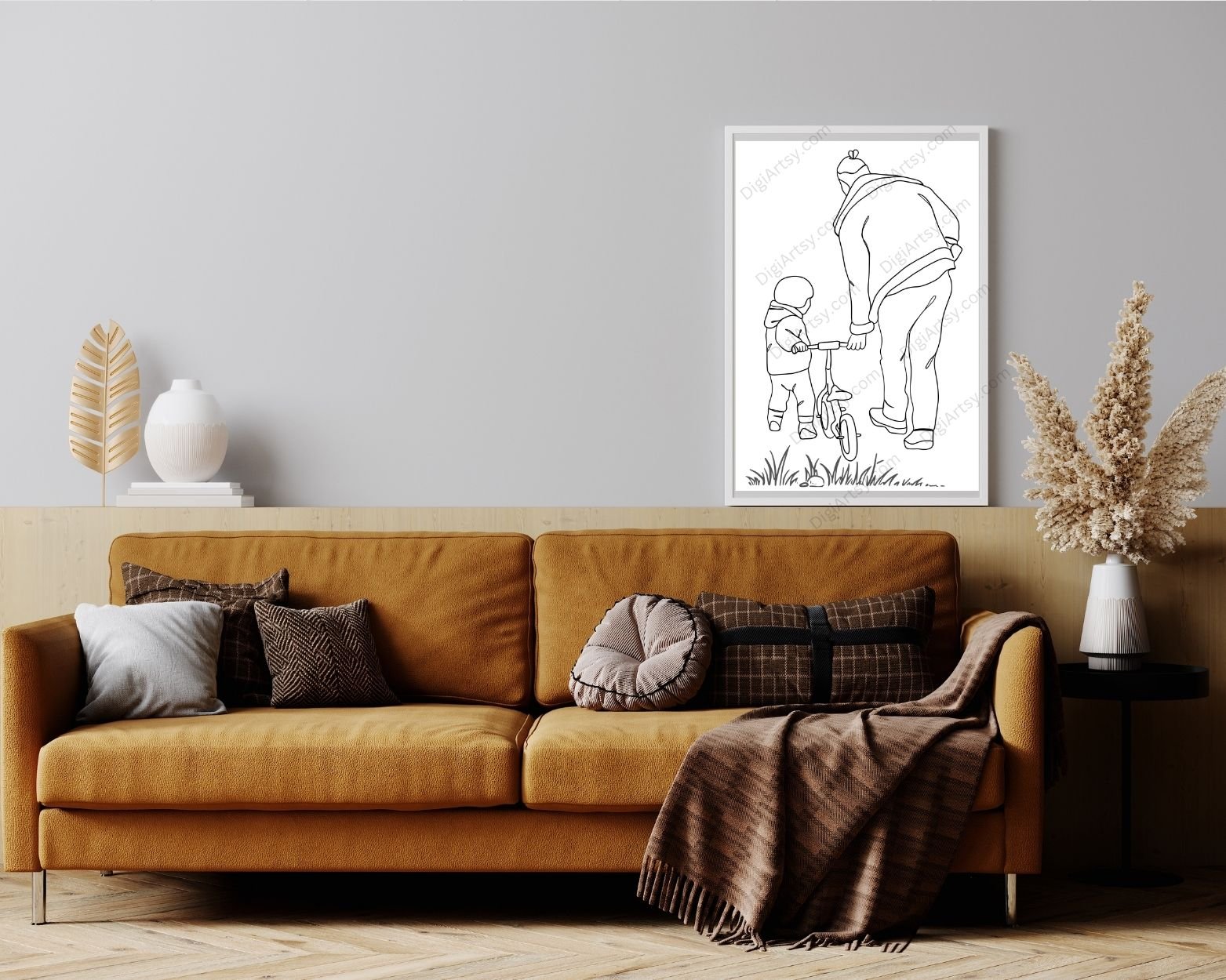 Dad and Child Art Print