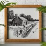 Vintage Print Neutral Wall Art Decor