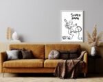 Father Holding Baby Line Art
