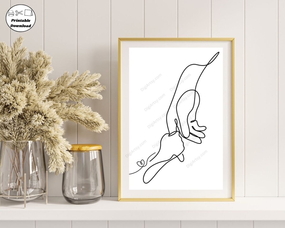 Nursery Baby One Line Wall Art