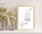Nursery Baby One Line Wall Art