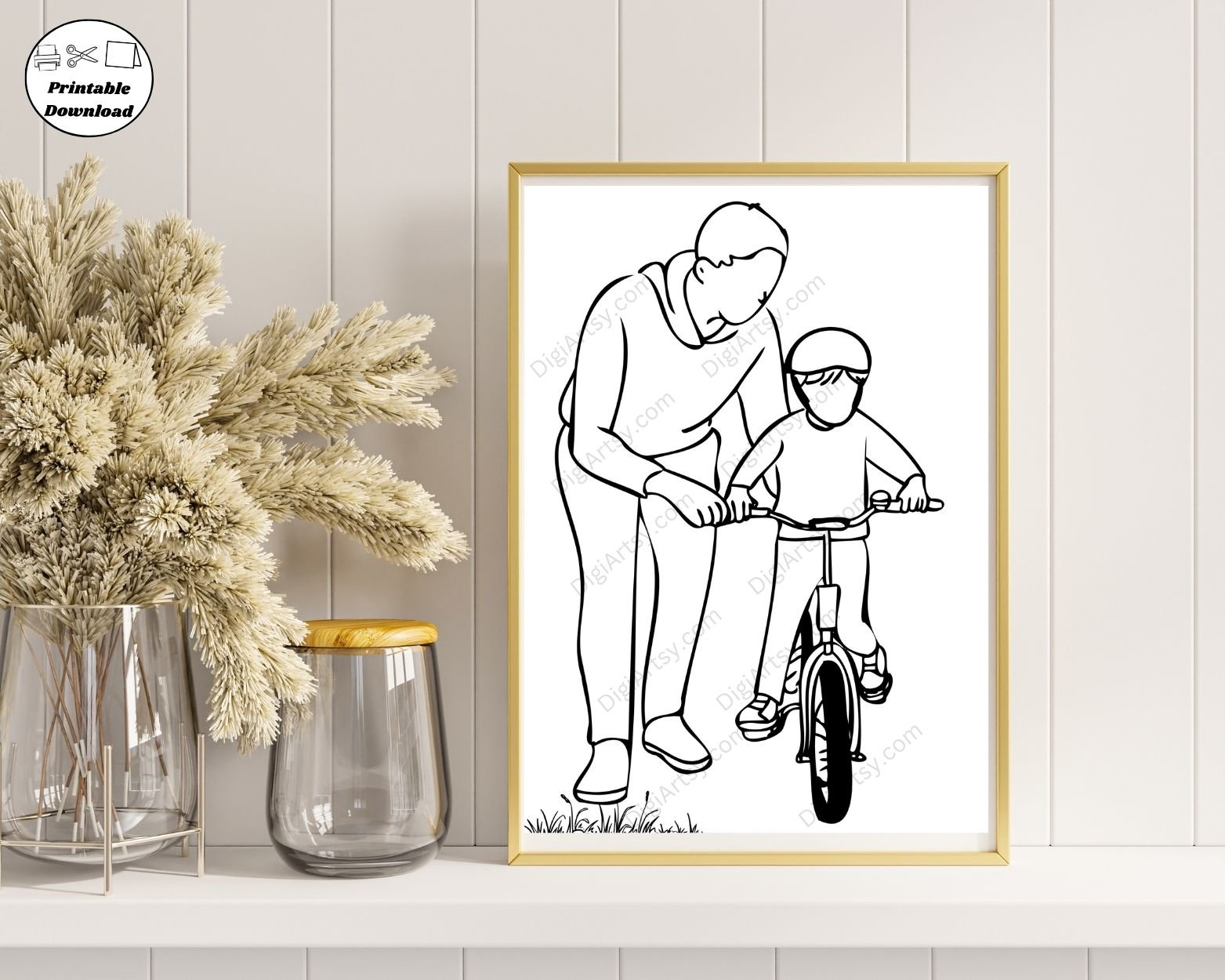 Gift for Fathers and child Wall Decor