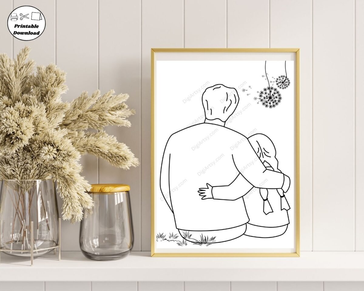 Dad and Child Art Print