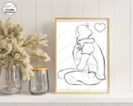 Dad and Daughter Wall Art Print