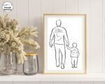 Father and Son Portrait Wall Decor