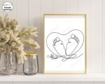 Nursery Baby One Line Wall Art