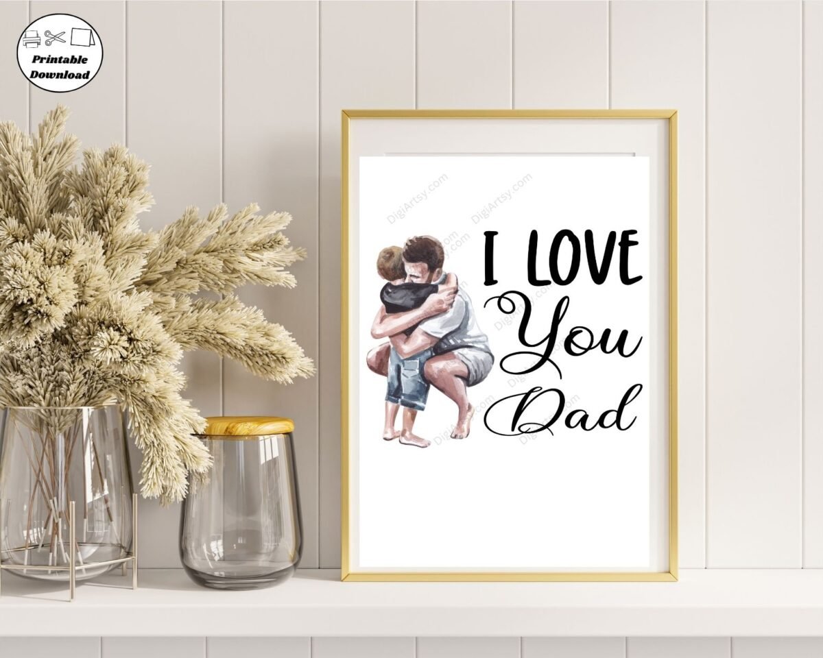 Dad and Child Art Print