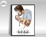 Dad with Infant Wall Art Decor