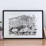 Black and White antique neutral Drawing