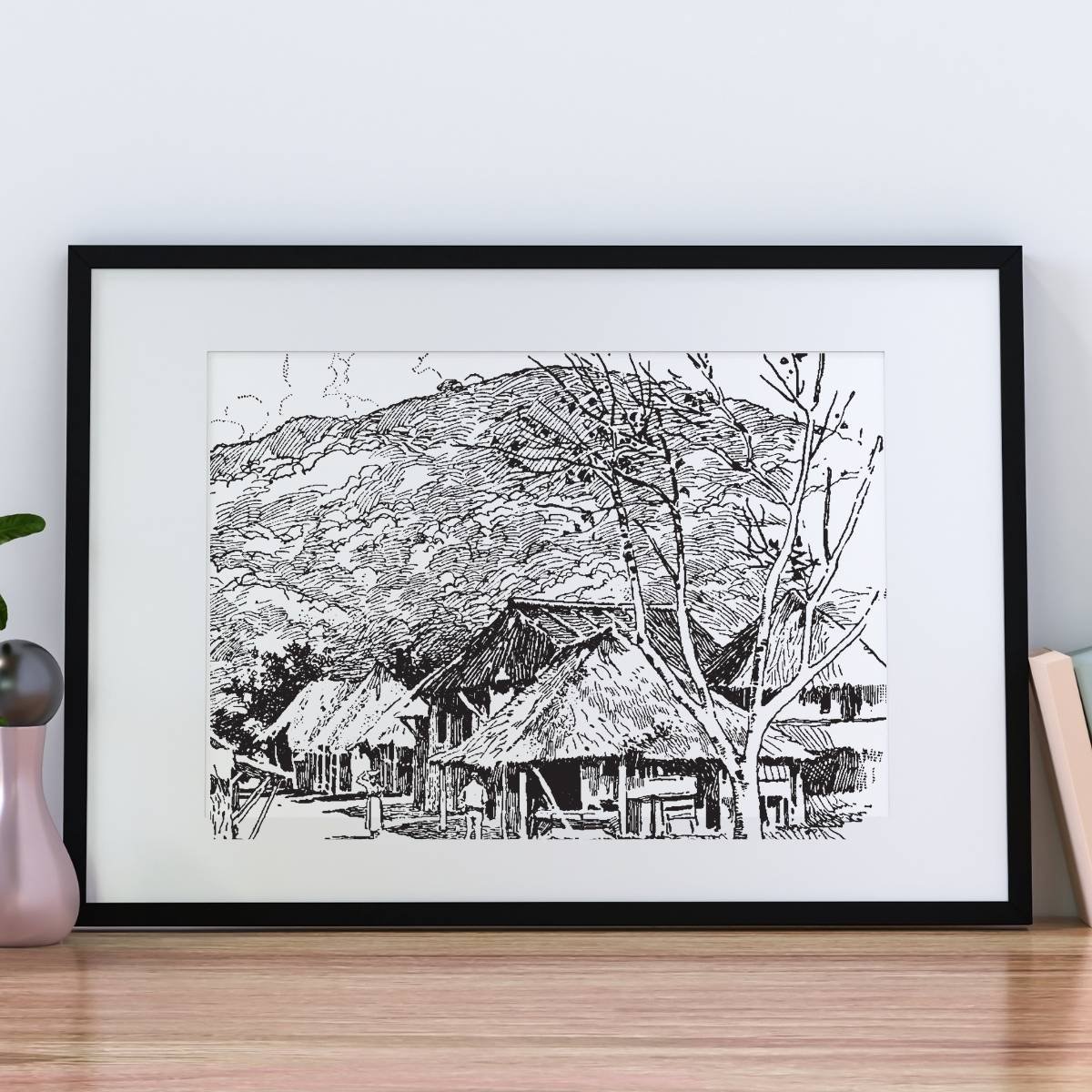 Black and White antique neutral Drawing