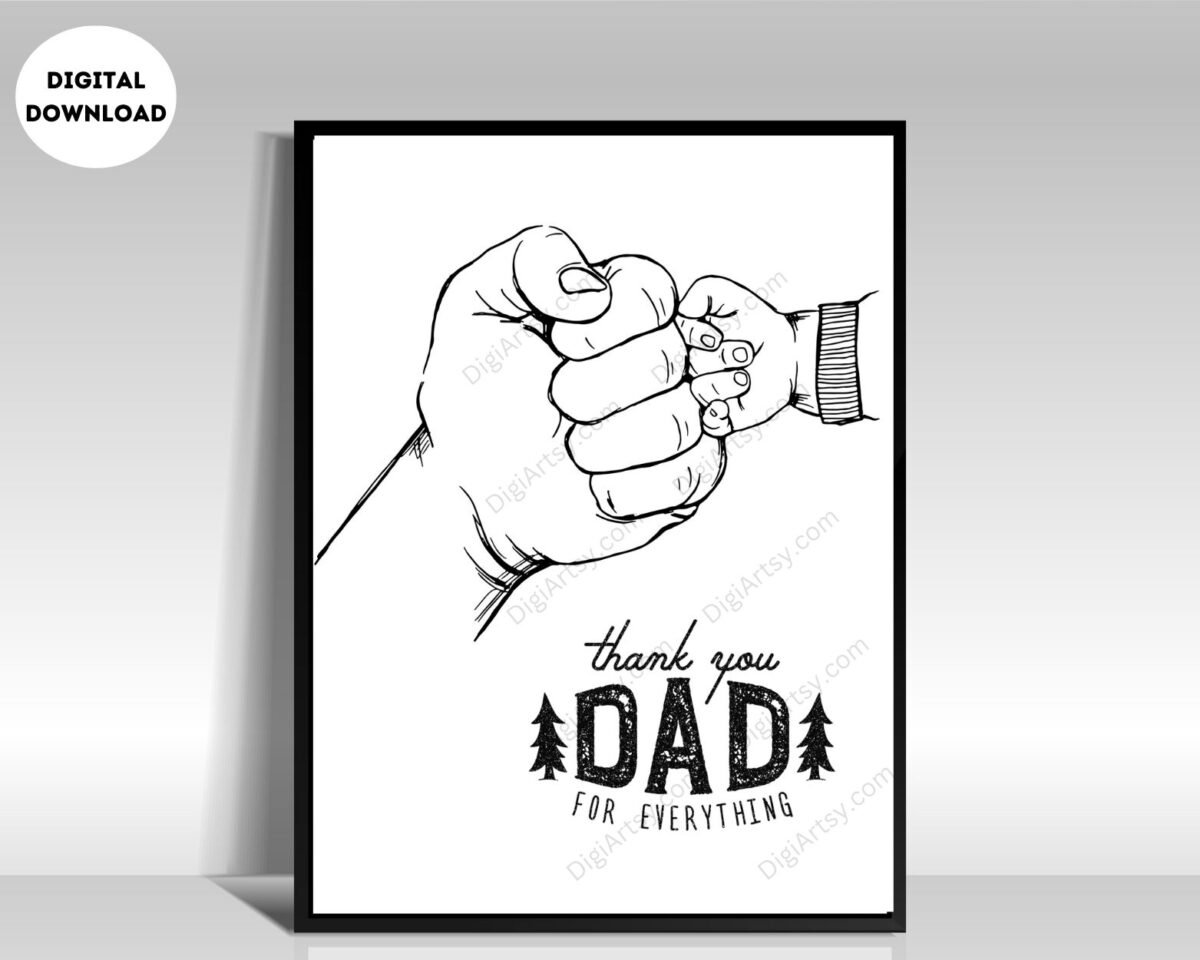 Father and Children Wall Art Print