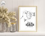 Dad and child Handprint Wall Art