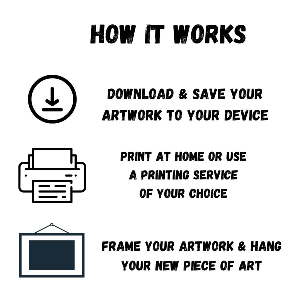 printable vintage village sketch