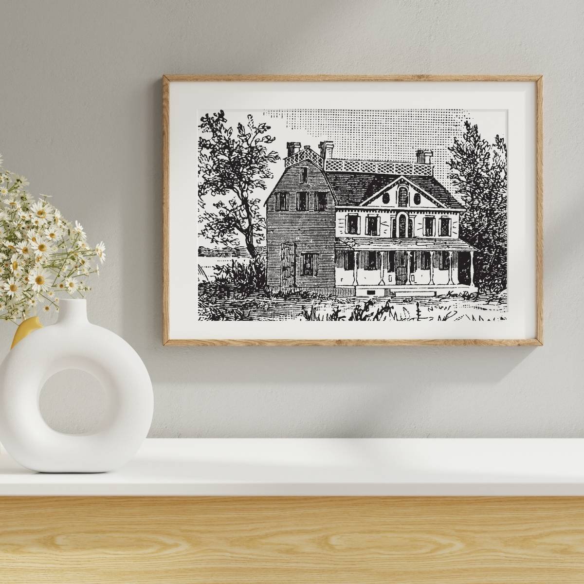 Black and White Sketch Drawing