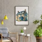 Vintage Country House wall Art Print