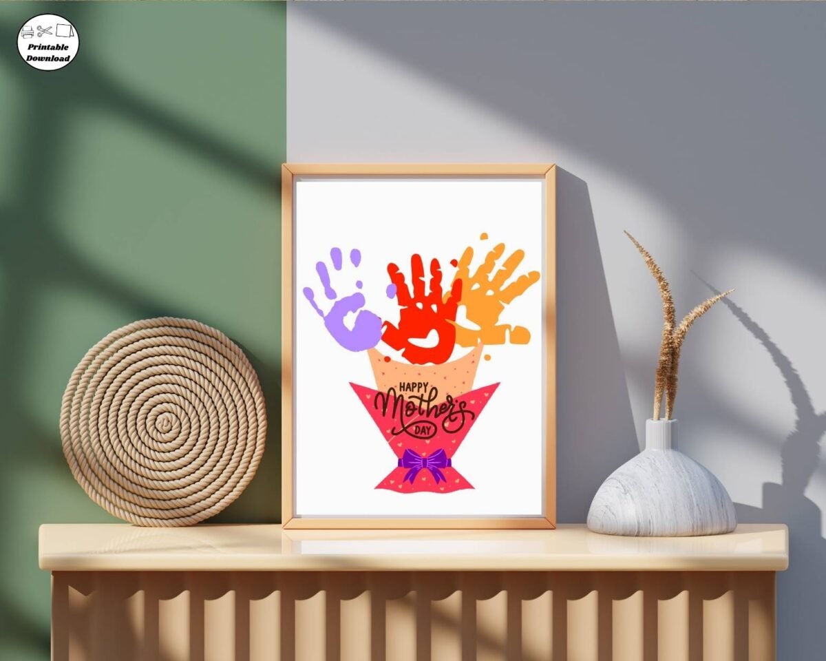 Happy Mother's Day Handprint Art for Kids