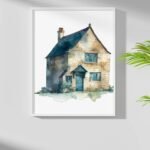 Vintage Country House wall Art Print
