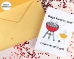 Little Grill Birthday Greeting Card for Dad