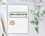Printable Dad Card for Father's Day Chat Message