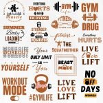 Bodybuilding Quotes T-Shirt Design Print Bundle