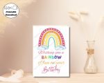 Boho Rainbow Birthday Card Print