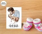 Dad With Infant Digital Card Print