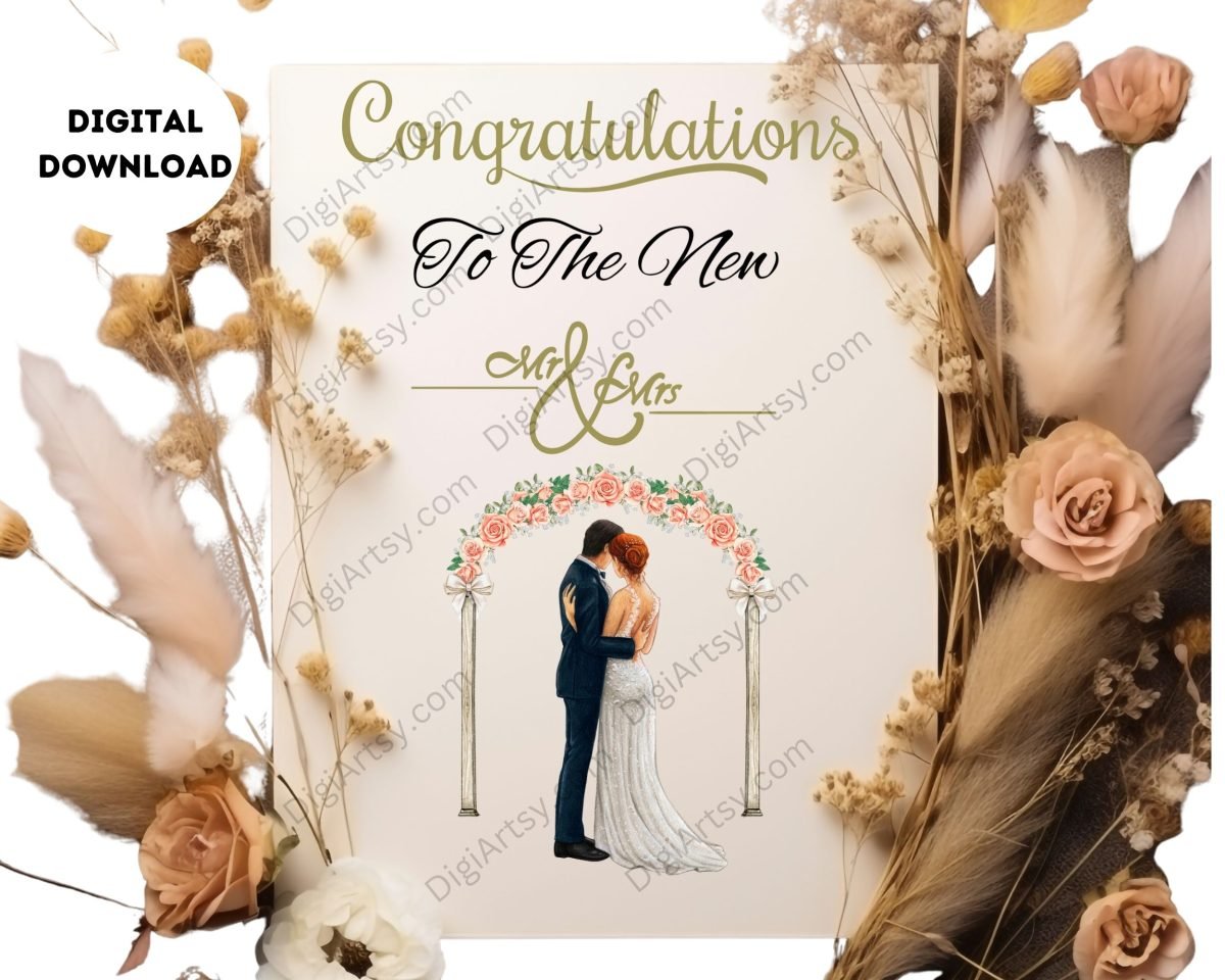 Mr and Mrs Anniversary Card Prints for Couples