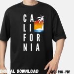 Cool California T-shirt Design Print