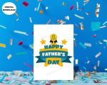 No. 1 Happy Father's Day Card Print