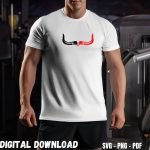 Gym Motivational T-shirt Design Print Bull