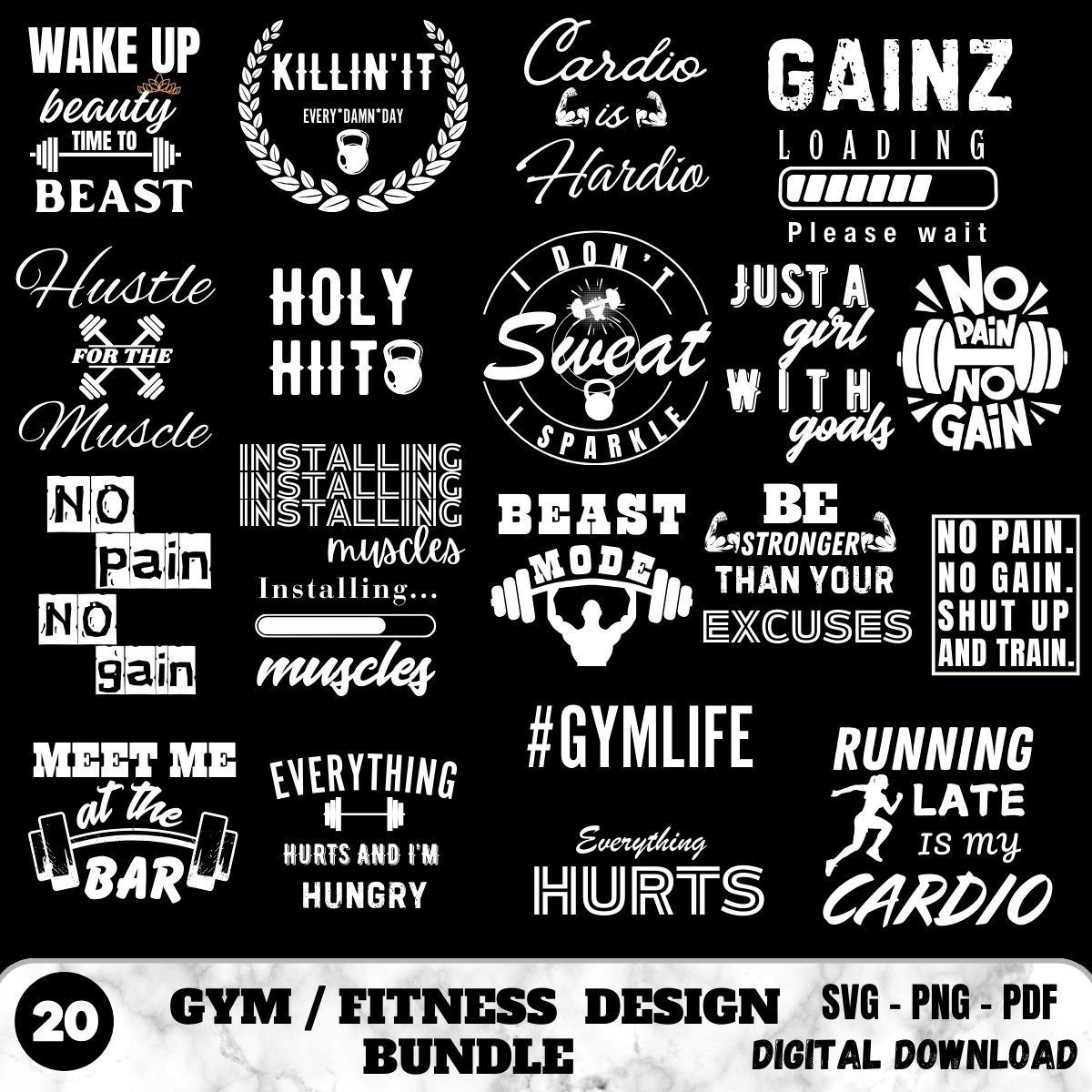 Workout T-shirt Design Print