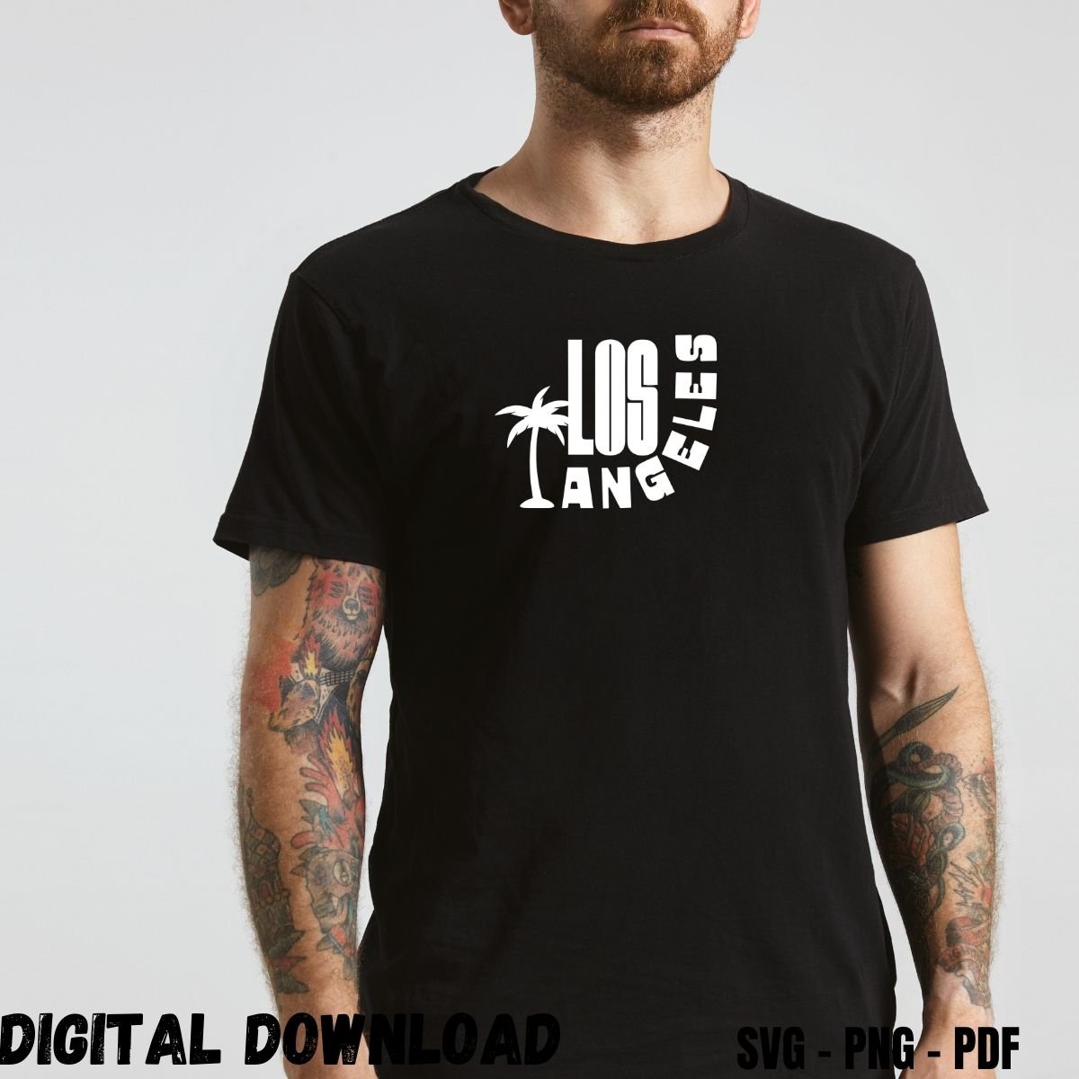 Minimalist Los Angeles Digital Print for Tshirt