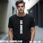 Cool Los Angeles T-shirt Design Print