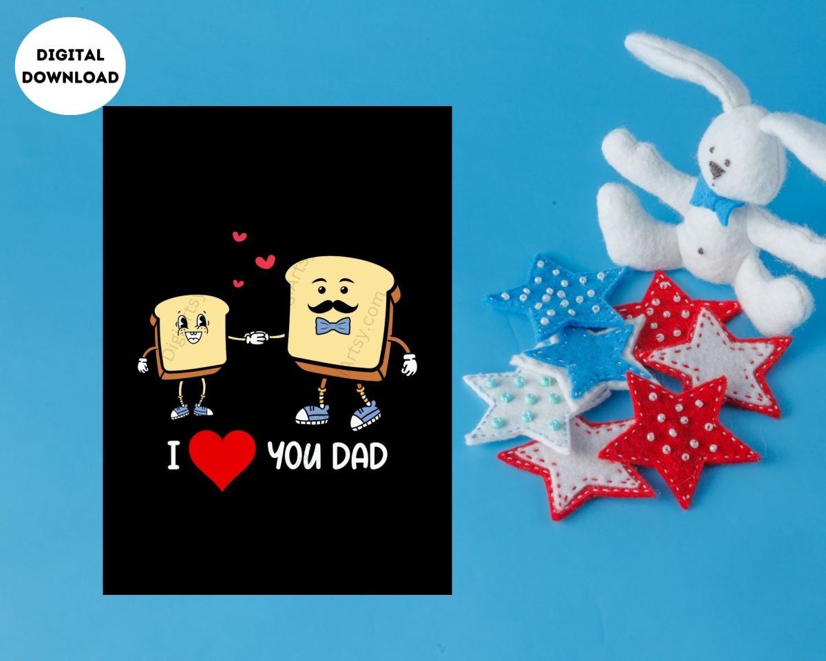 Cute I Love you Card for Dad