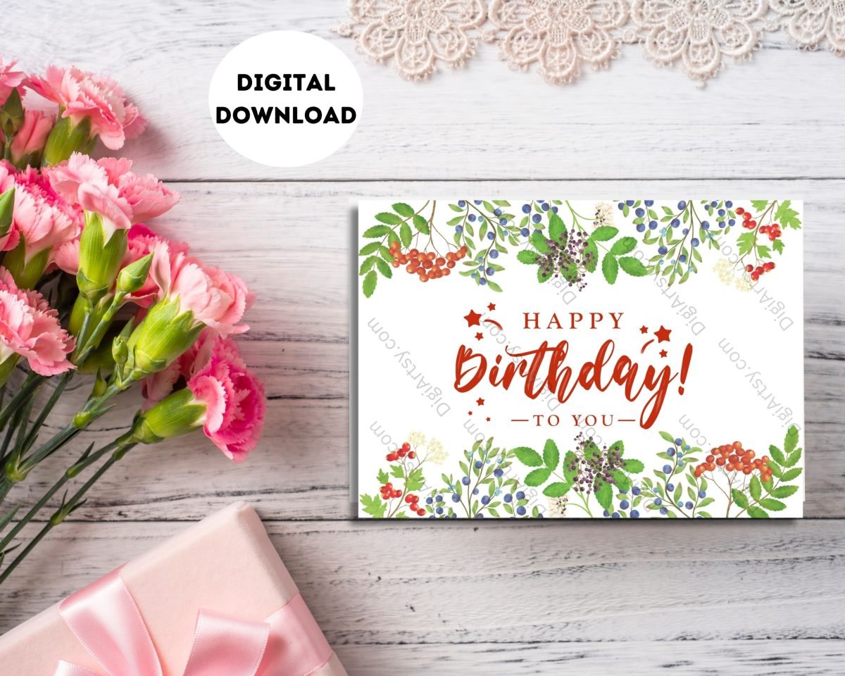 Floral Happy Birthday to You Card