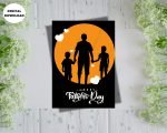 Dad Greeting Card for Father's Day with son and Daughter