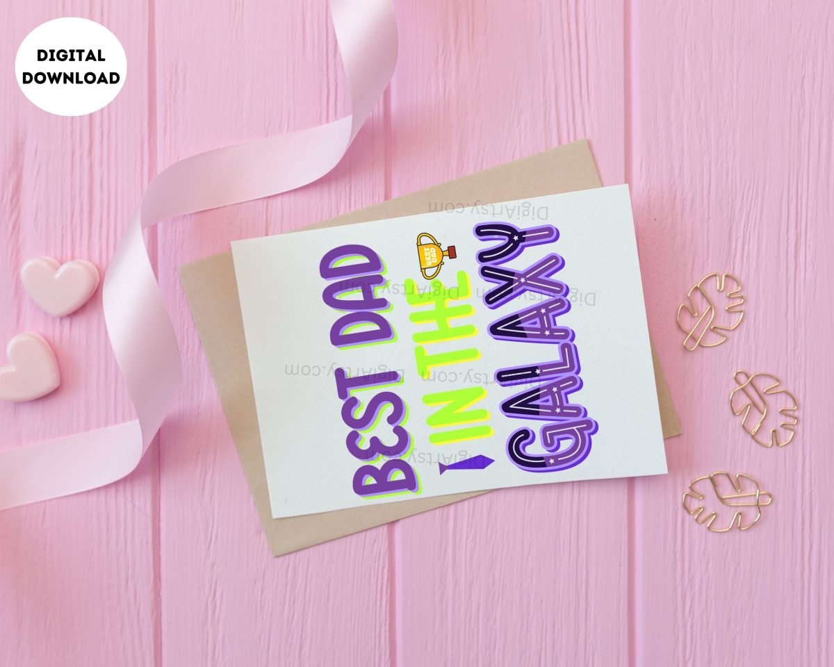 Best Dad in the Galaxy Digital Print