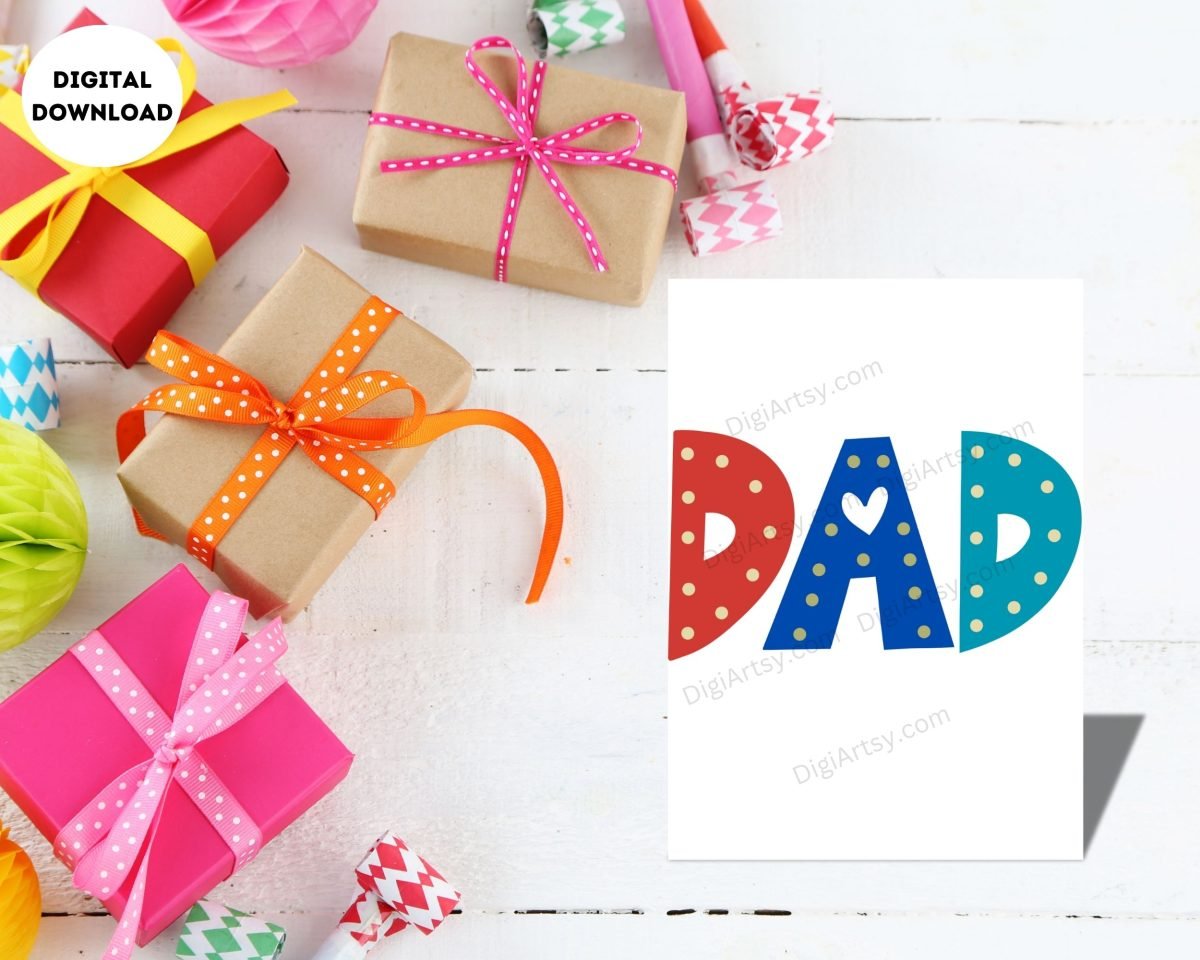 Beautiful Dad Greeting Card Print