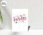 Colorful Father's Day Greeting Card Print
