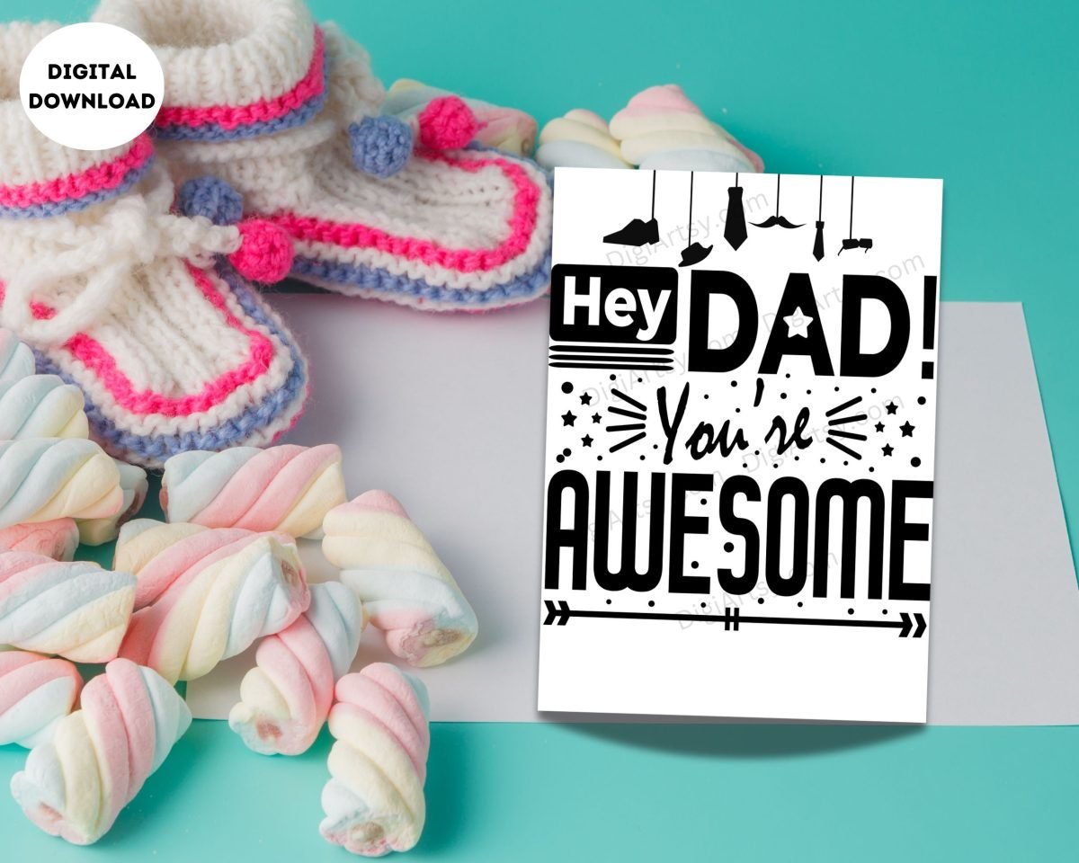 Awesome Dad Digital Printable Card