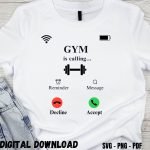 Bodybuilders T-shirt Design Print Gym is Calling