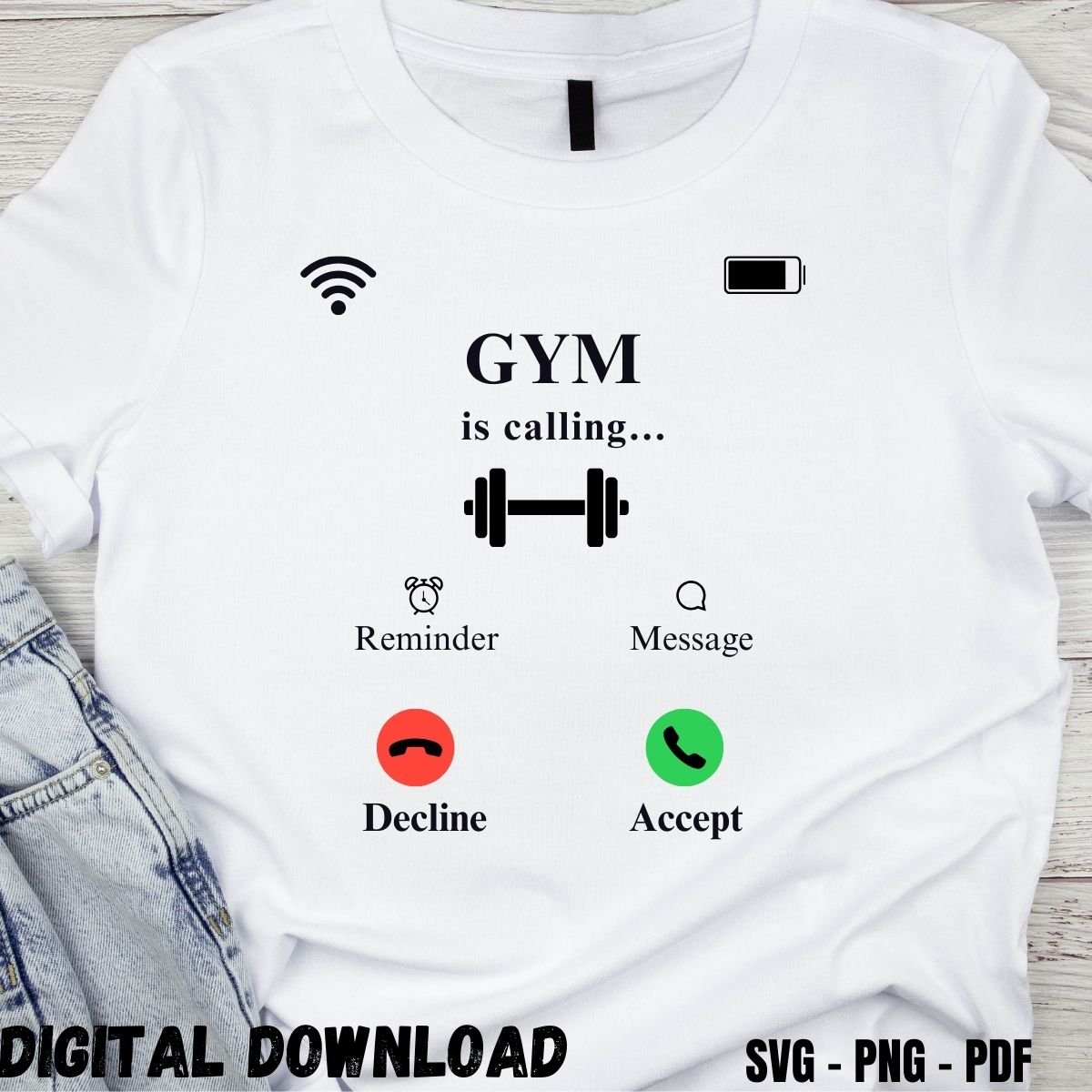 Bodybuilders T-shirt Design Print Gym is Calling