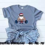 Santa Fitness T-shirt Design Print