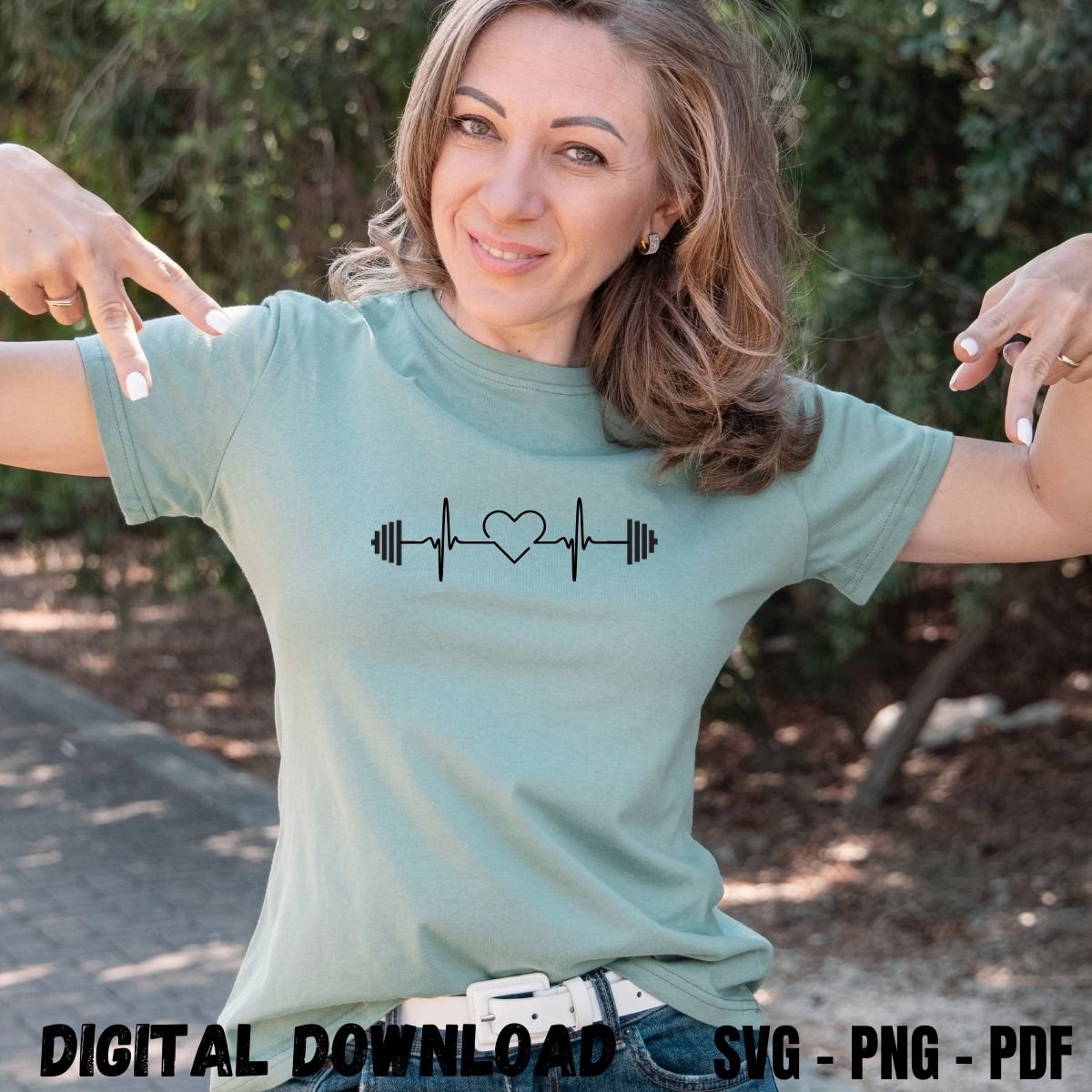 Gym Fitness T-shirt Design Print Heart