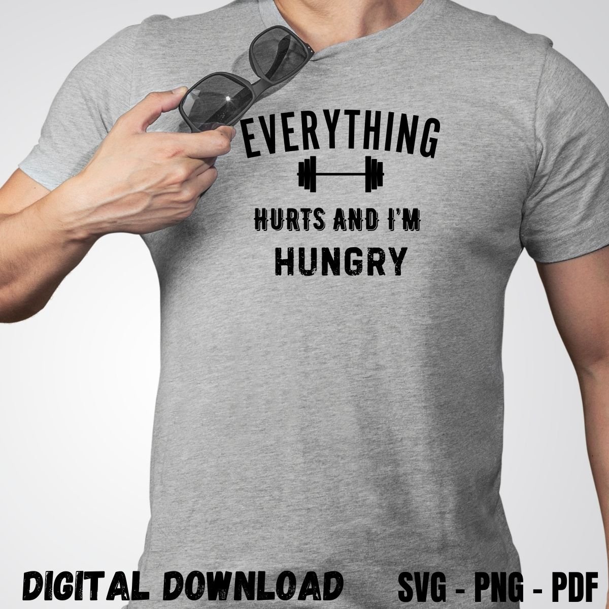 Gym Quotes T-shirt Print Everything Hurts